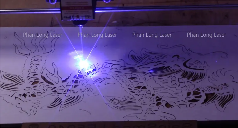 Cắt laser trên giấy tạo hình rồng